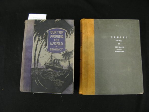 2 Roycroft Books; "Our Trip Around the World" 1986: "Our Trip Around the World" 1986, "Hamlet, Prince of Denmark" 1982.