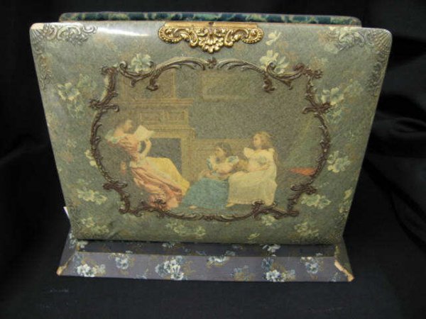 Victorian Photo Album, ornate celluloid cover, wit: ornate celluloid cover, with images.