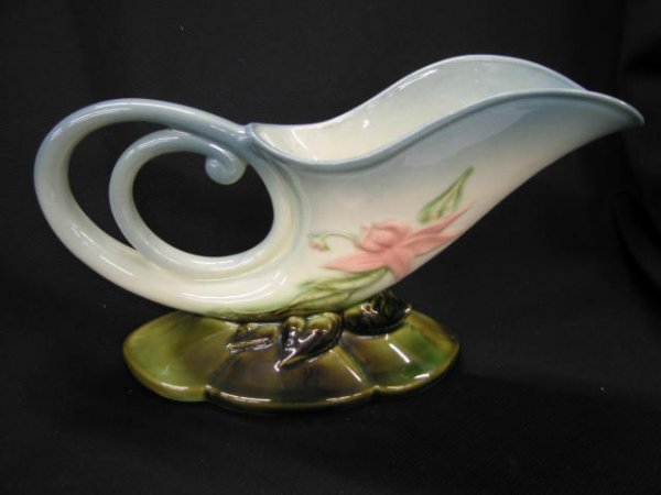 Hull Art Pottery Cornucopia Vase, 11" long, 6 1/2: 11" long, 6 1/2" tall, shape W-10, excellent.