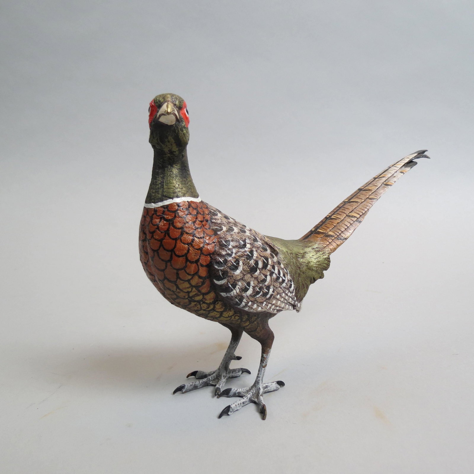 Austrian Bronze Pheasant Original Cold Painted,: 6 1/4" tall, 9 1/2" long, nice details.