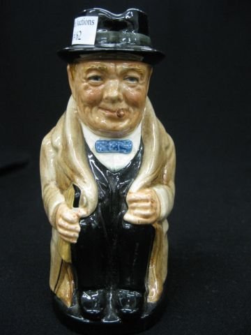 Royal Doulton Toby Jug "Winston Churchill", : 5" tall, excellent.