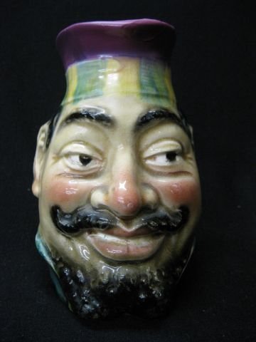 Figural Majolica Pottery Toby Pitcher, 6", : 6", excellent.