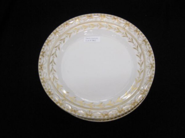 6 K.P.M. Porcelain Bowls, elaborate goldwork,: elaborate goldwork, 8 1/4", excellent.