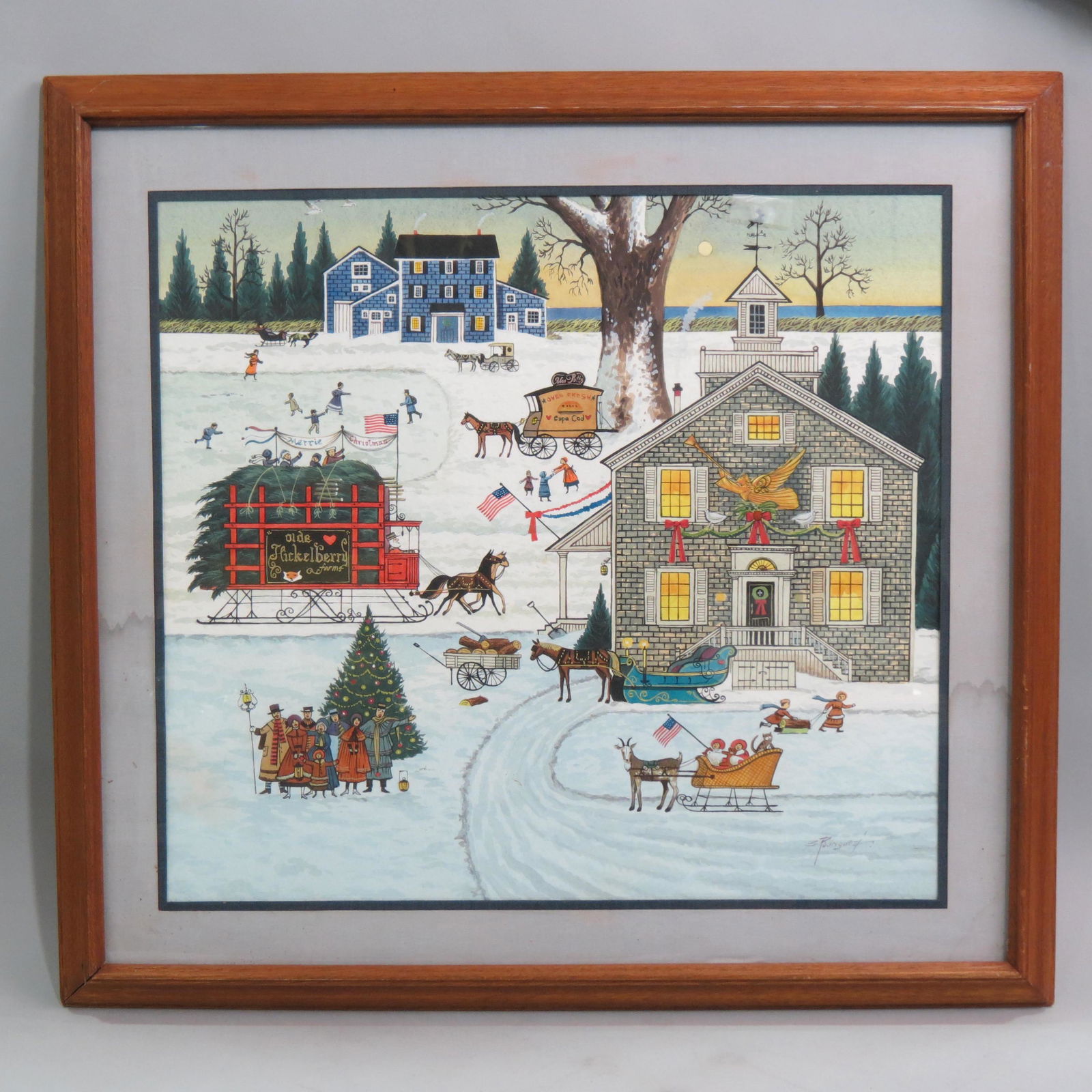 B. Rodriguezi, watercolor, Cape Cod Winter Scene, (1 of 6)