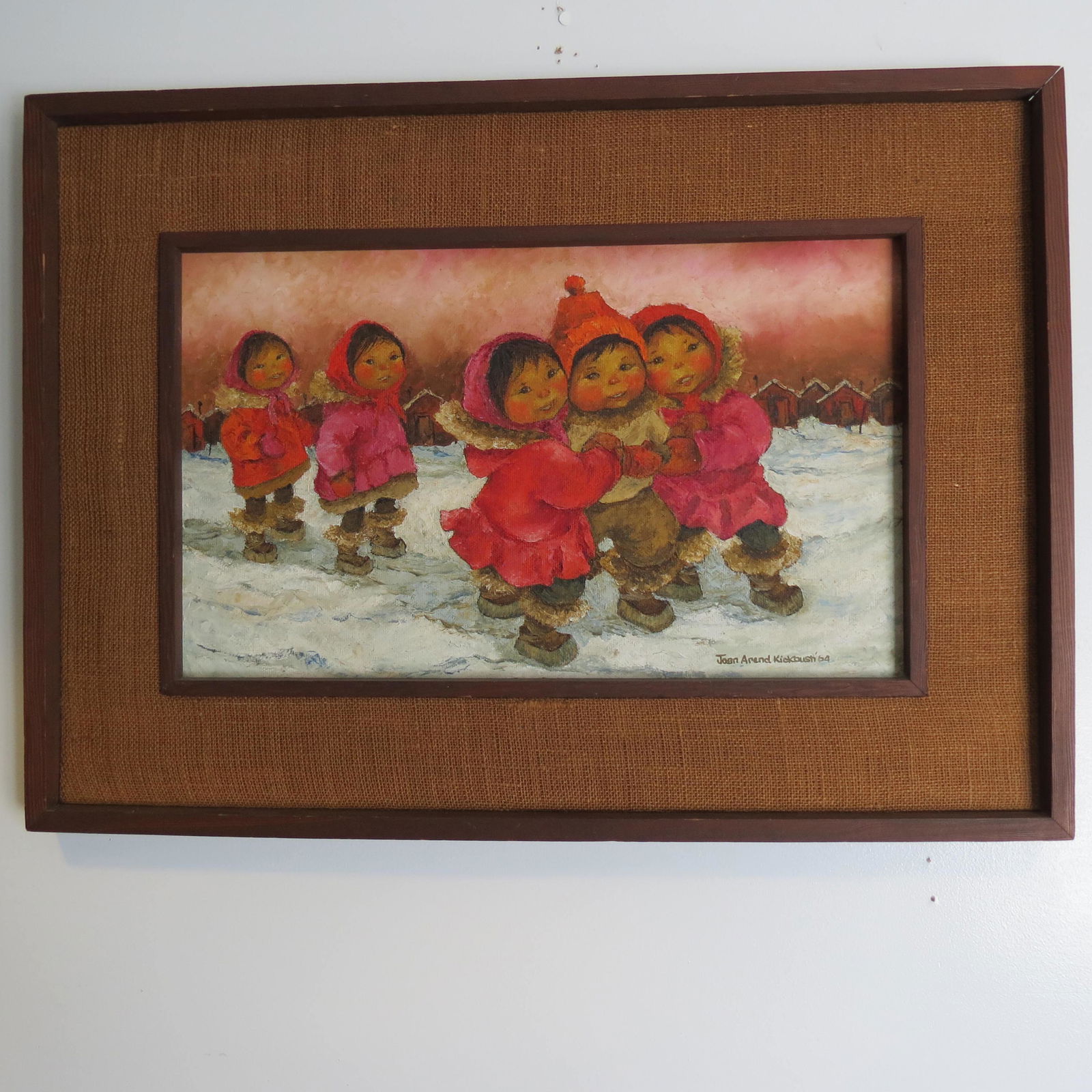 Joan Arend Kickbush, oil, Eskimo Chldren at Play, (1 of 5)