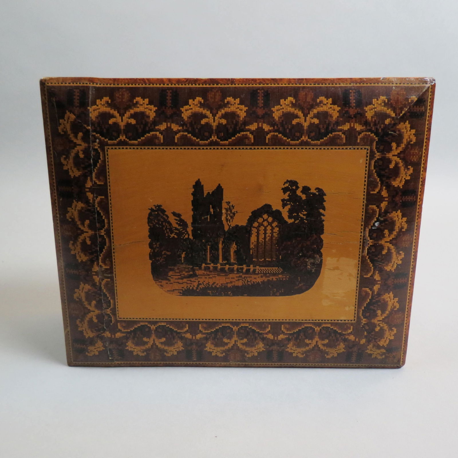 Tunbridge Inlaid Wooden Sewing Box, (1 of 6)