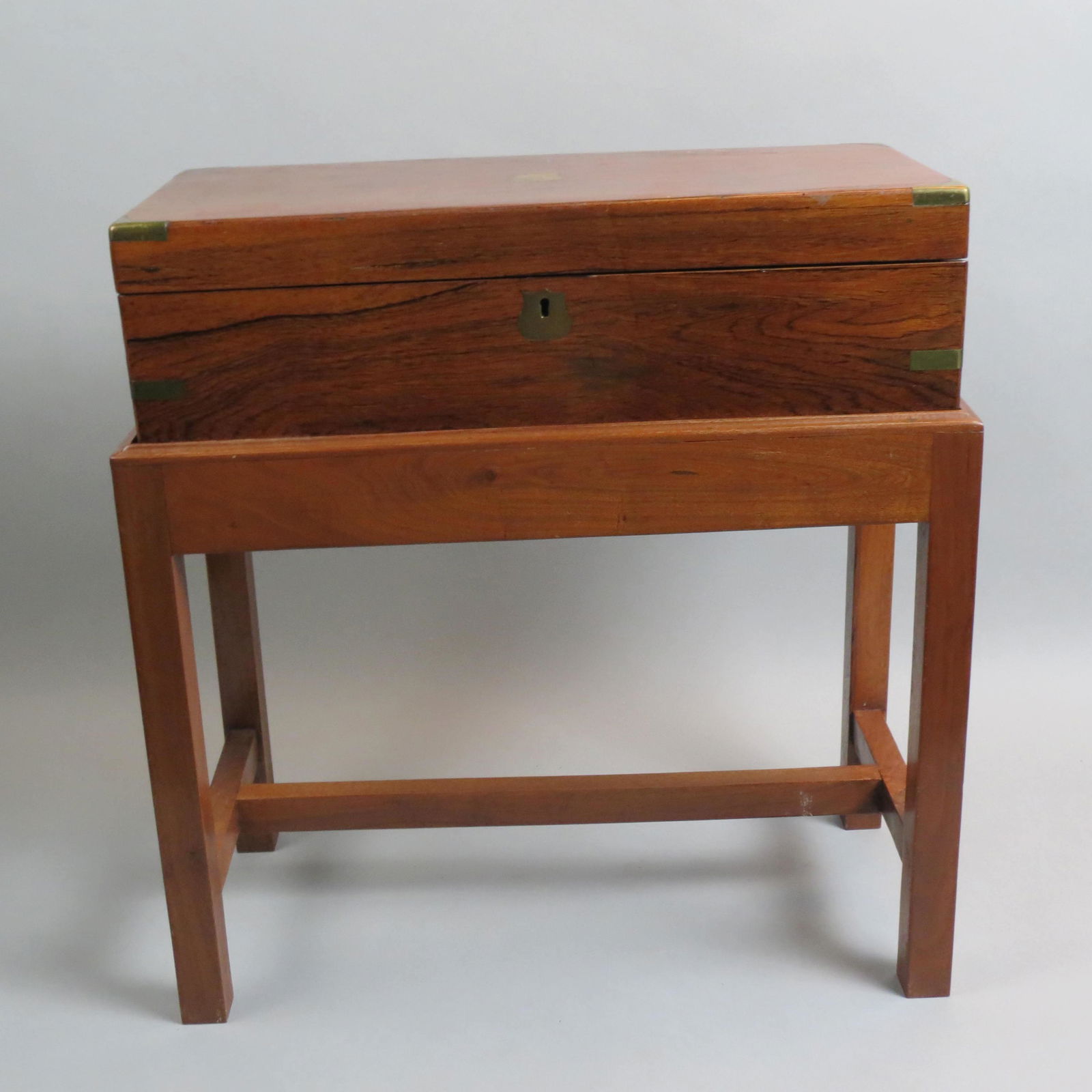 Mahogany Travel or Lap Desk with Stand, (1 of 4)
