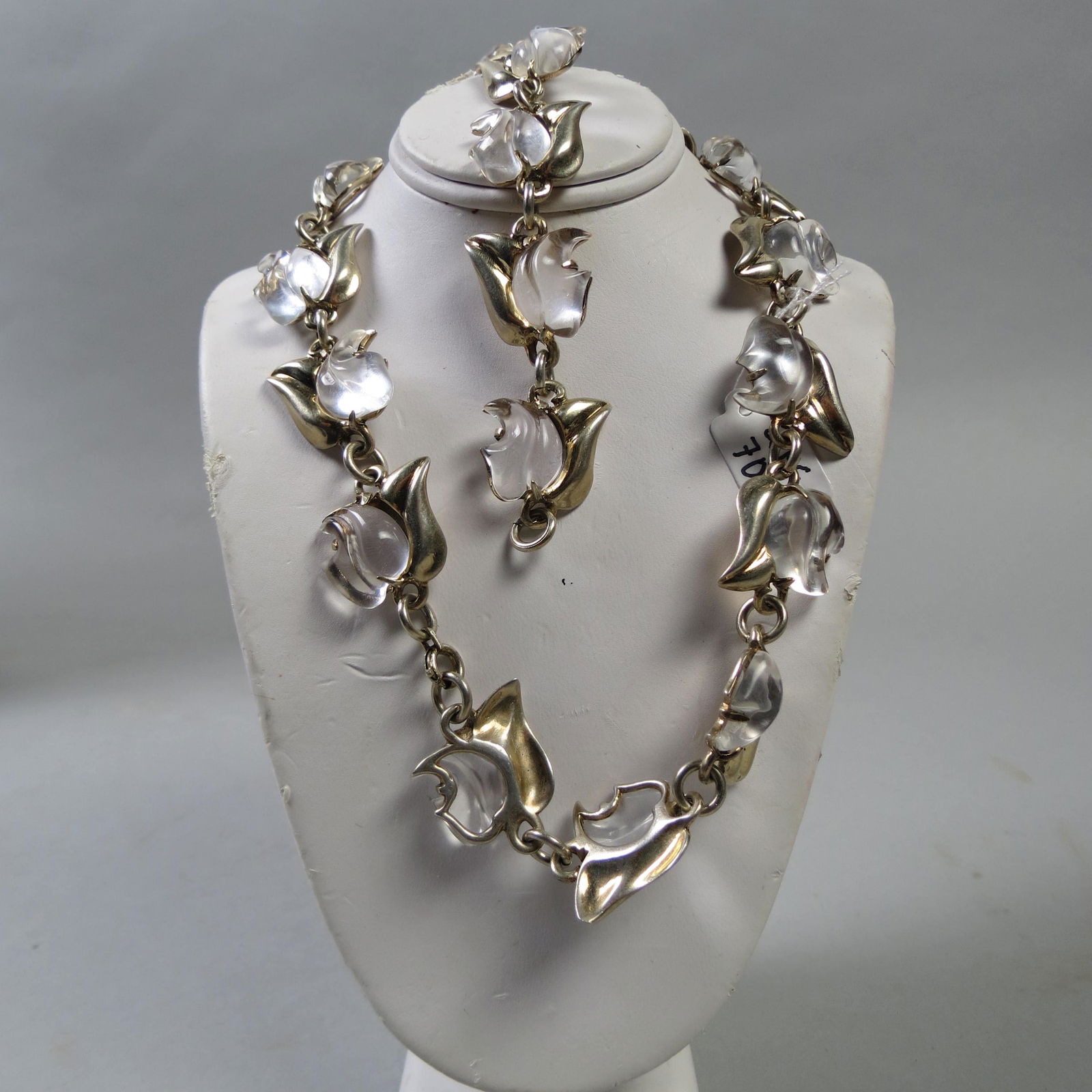 Sterling & Lucite Necklace & Bracelet, (1 of 4)