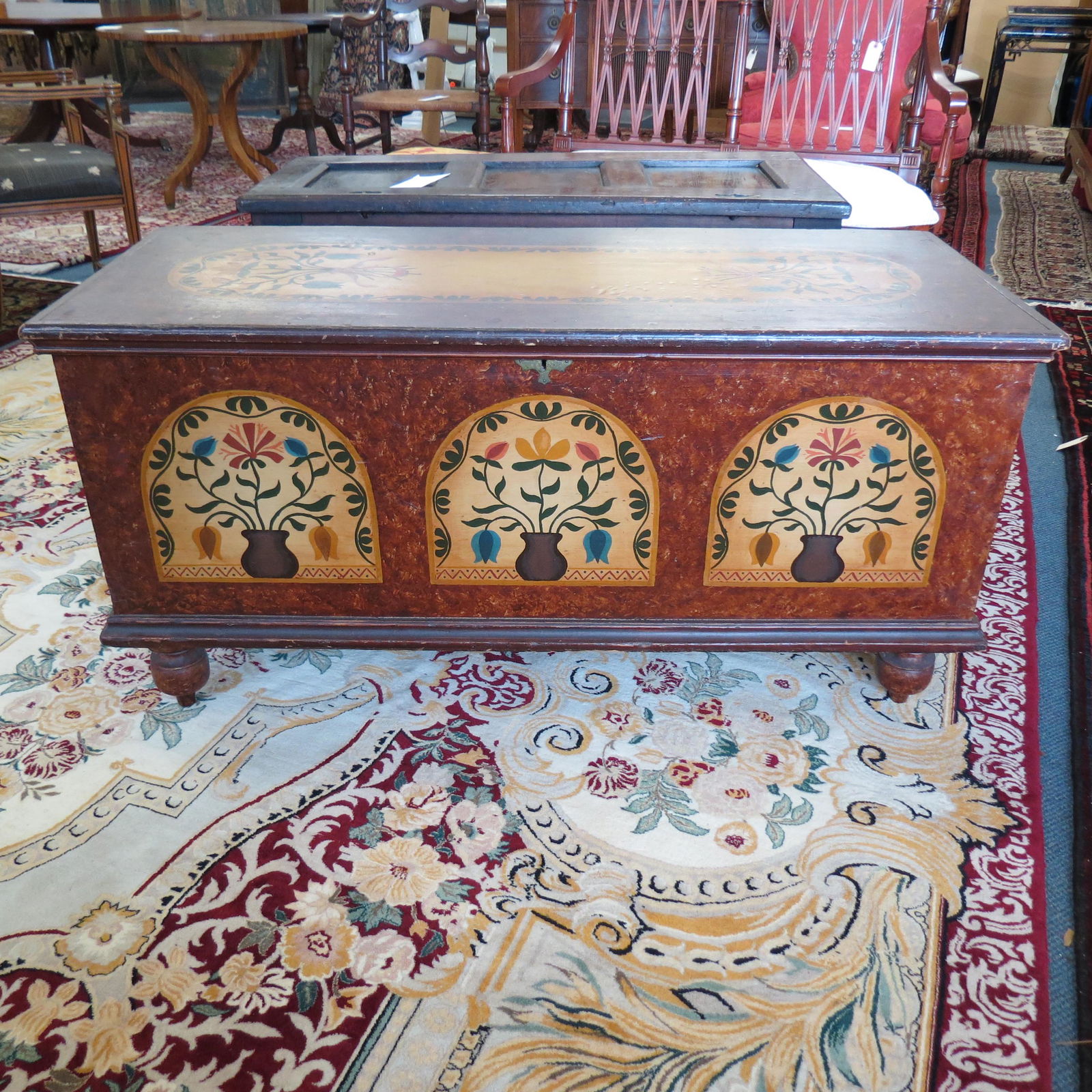 Pennsylvania German or Dutch Painted Dower Chest, (1 of 13)