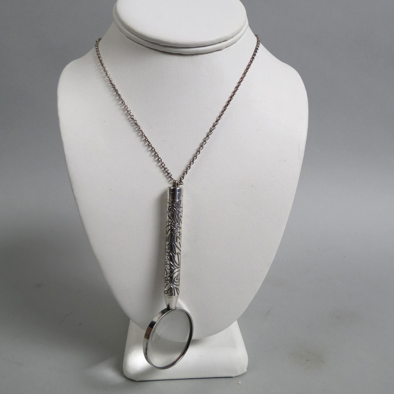 Tiffany Sterling Silver Magnifier & Chain, (1 of 5)