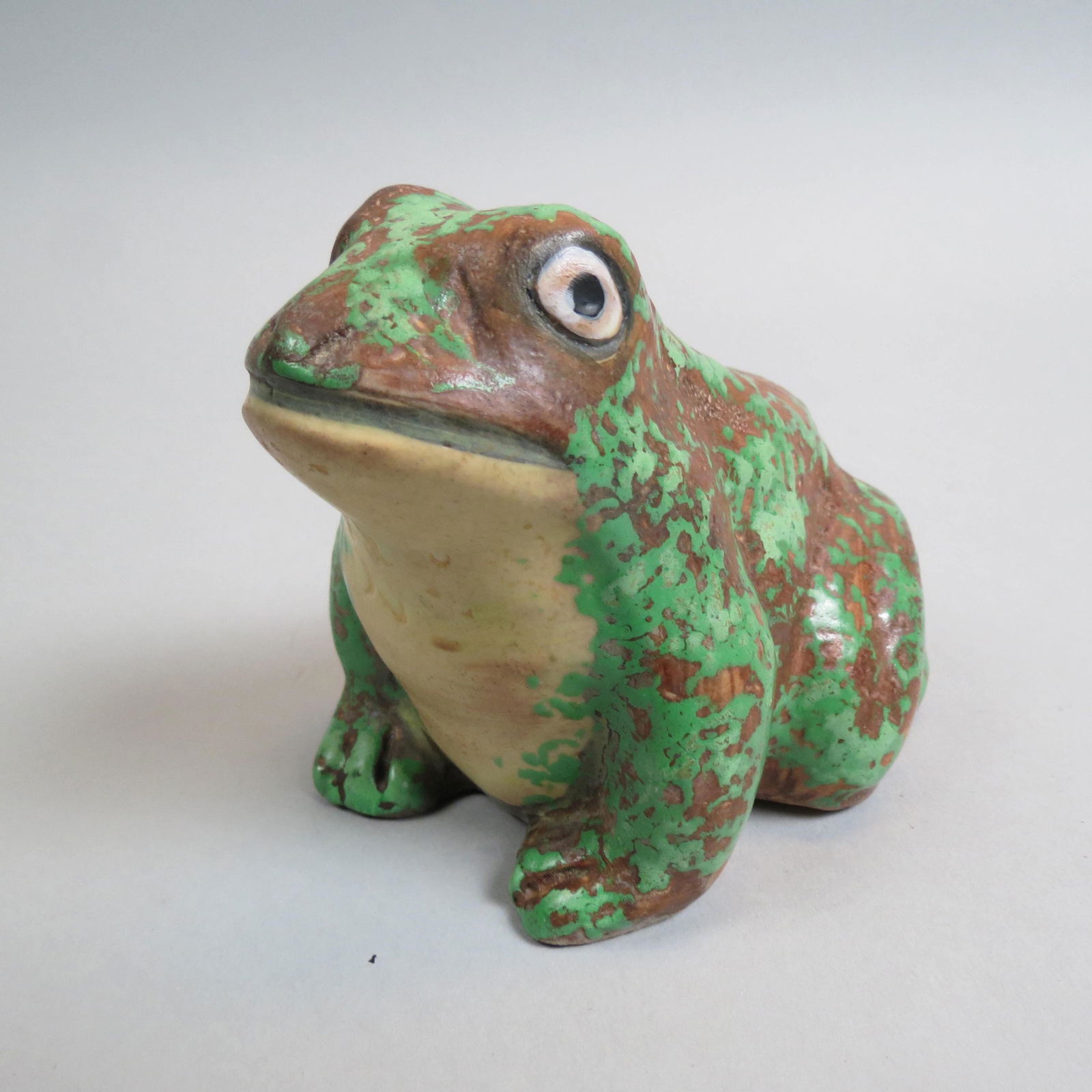 Weller Pottery "Coppertone" Frog Figurine, (1 of 5)