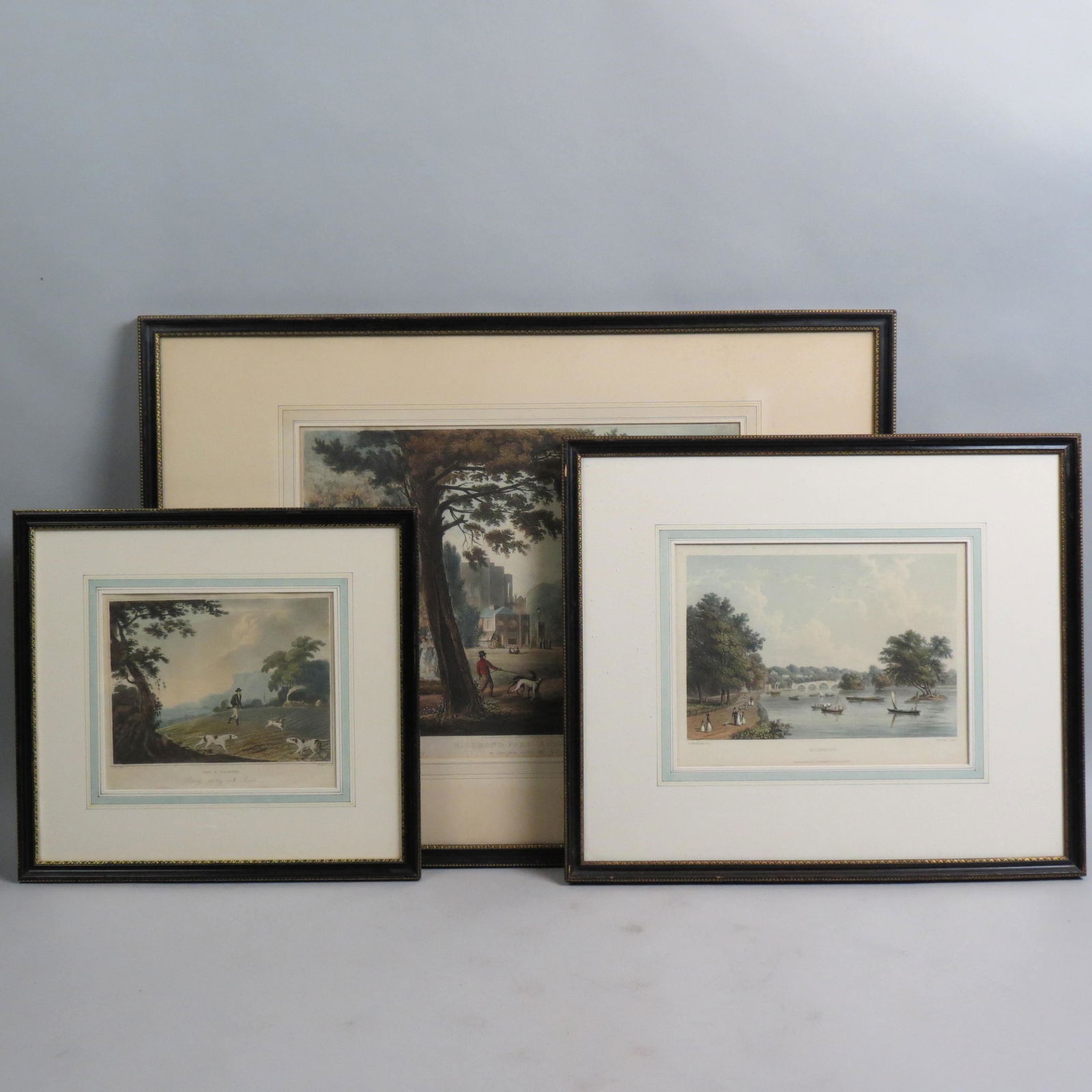 3 English Colored Engravings, (1 of 7)
