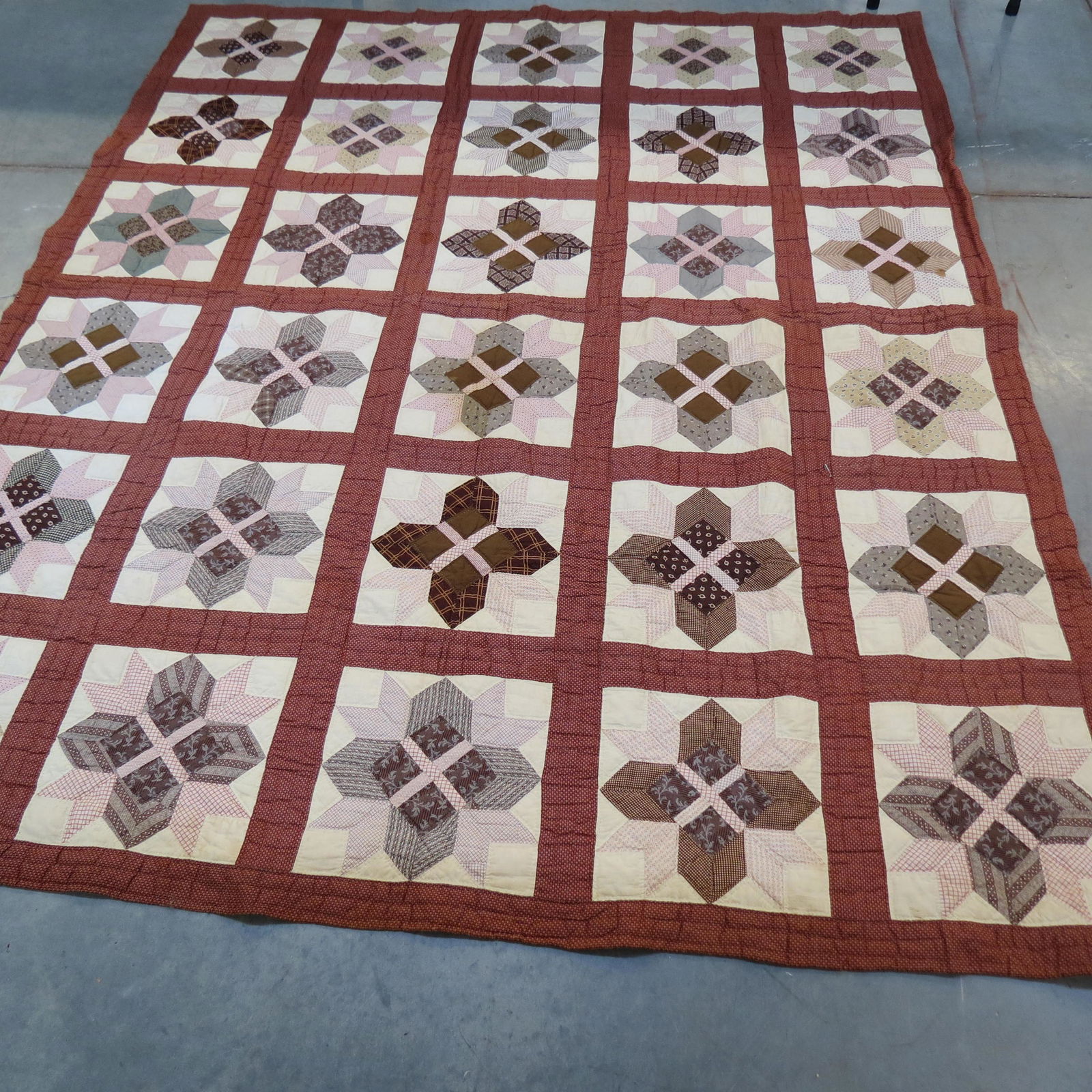 Antique Handmade Quilt, (1 of 6)