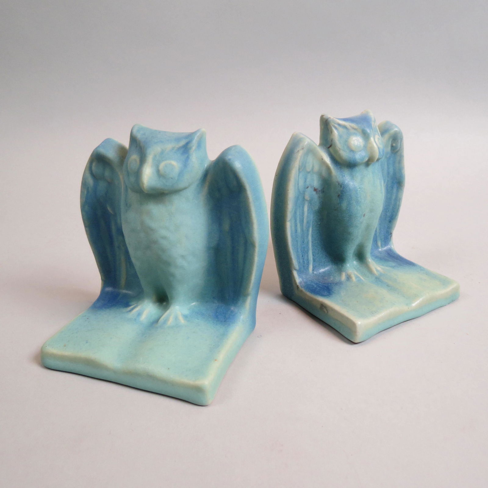 Pair of Van Briggle Pottery Owl Bookends, (1 of 5)