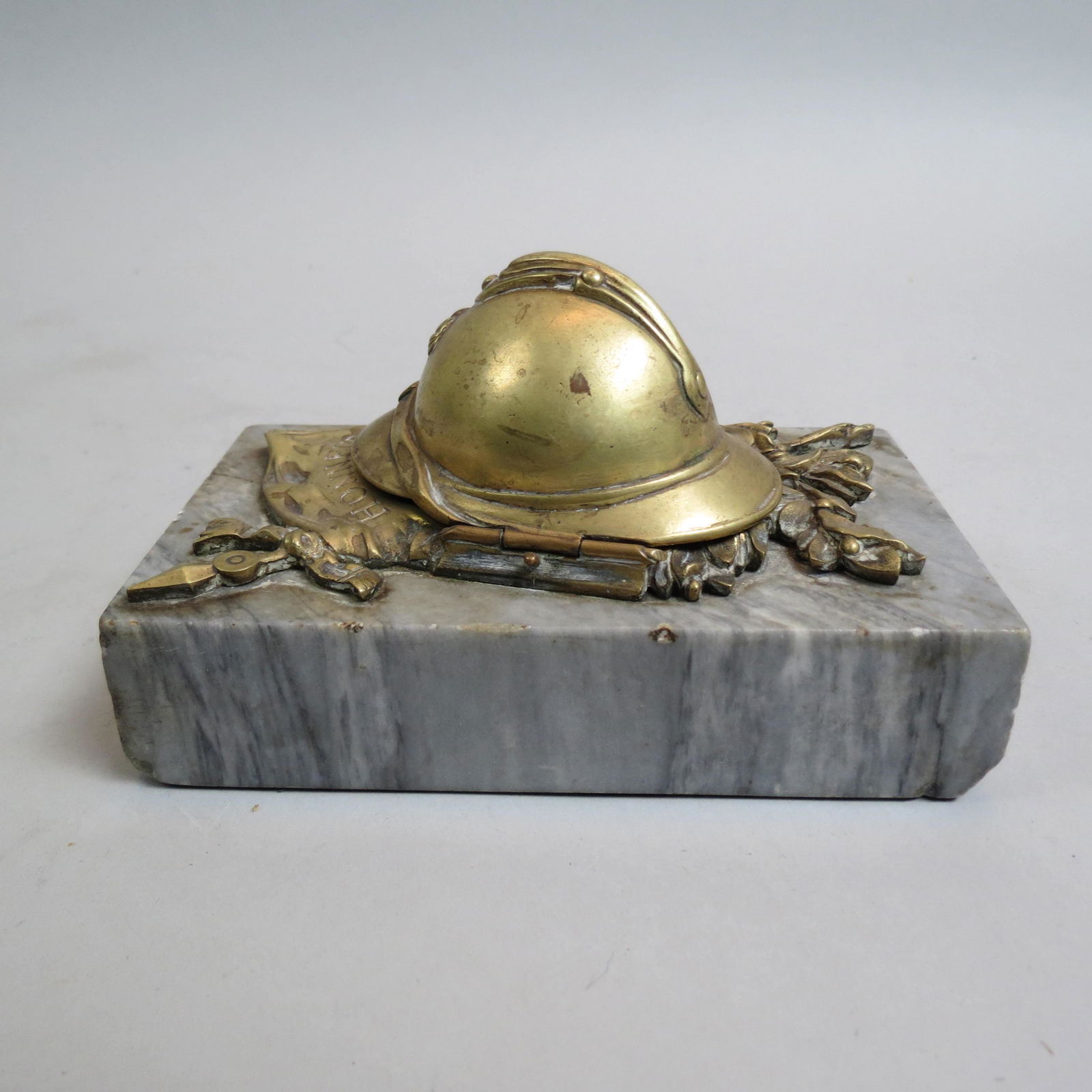 French Victorian Inkwell "Honneur", (1 of 7)