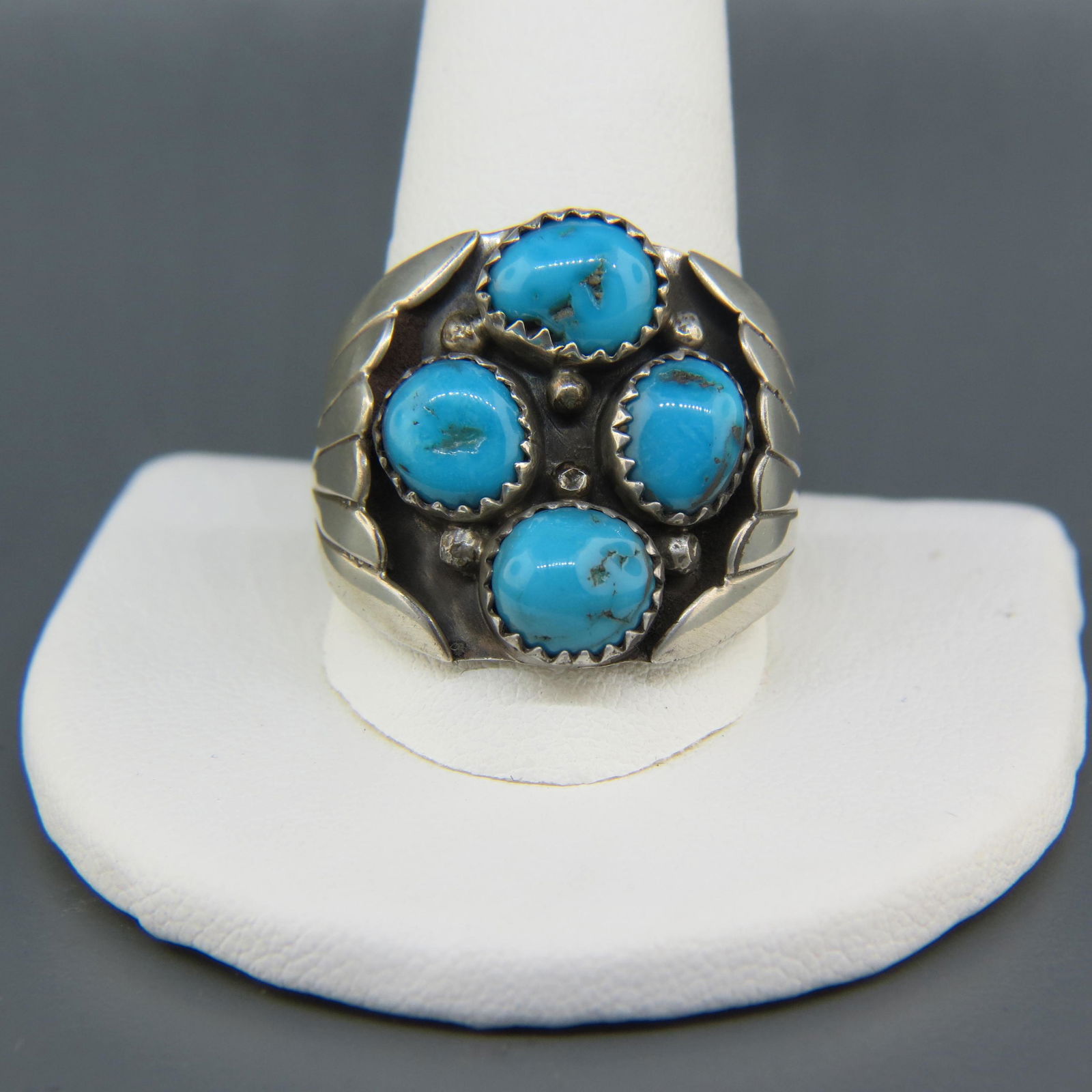 Men's Navajo Turquoise & Sterling Ring Rick Gonnie (1 of 5)