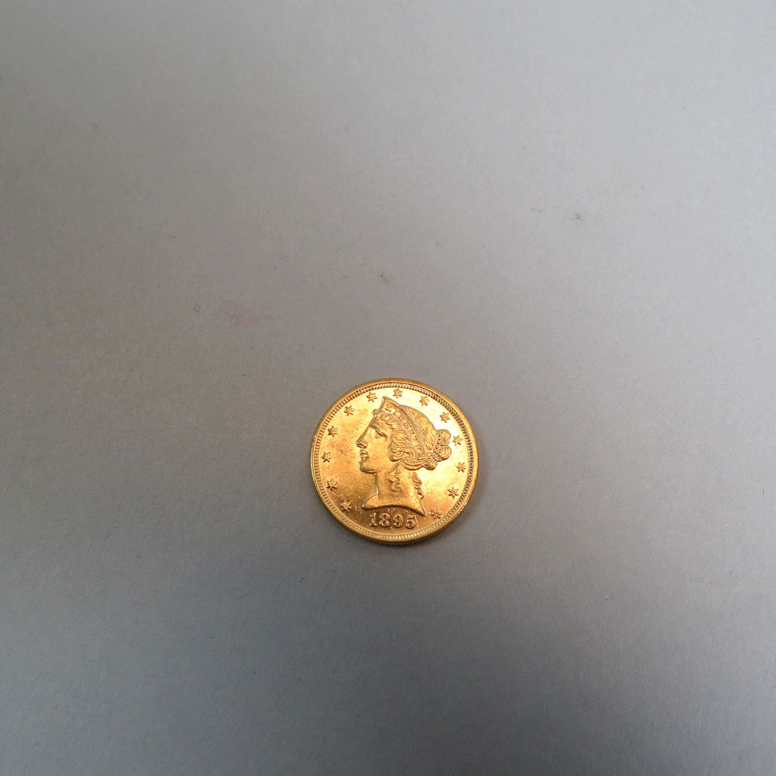 1895 U.S. $5.00 Liberty Head Gold Coin, (1 of 6)