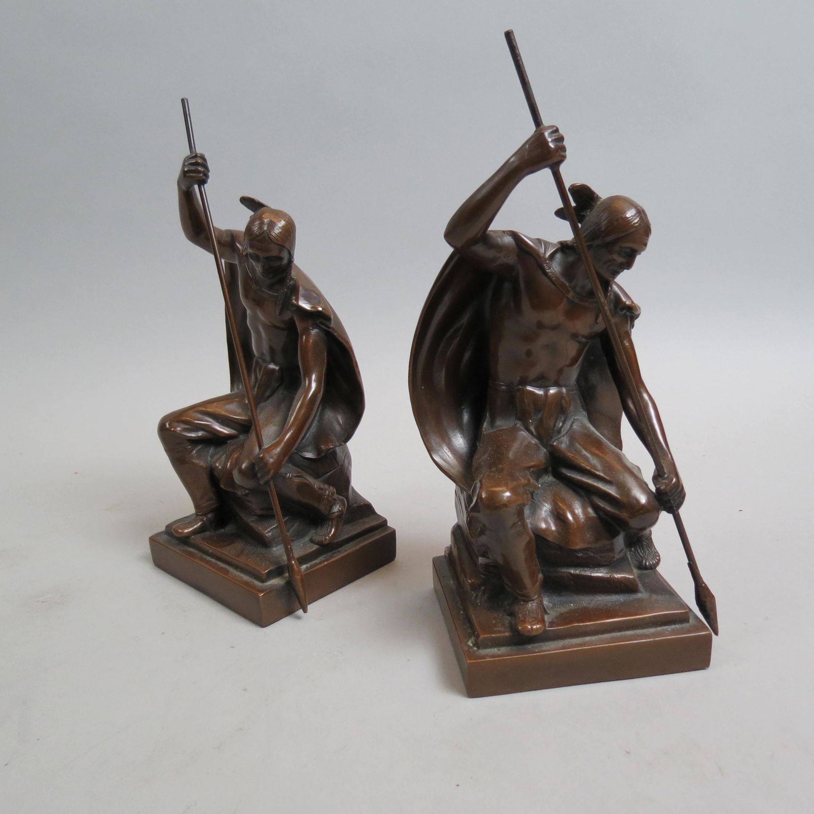 Pair of Jennings Brothers Bronzed Indian Bookends (1 of 5)