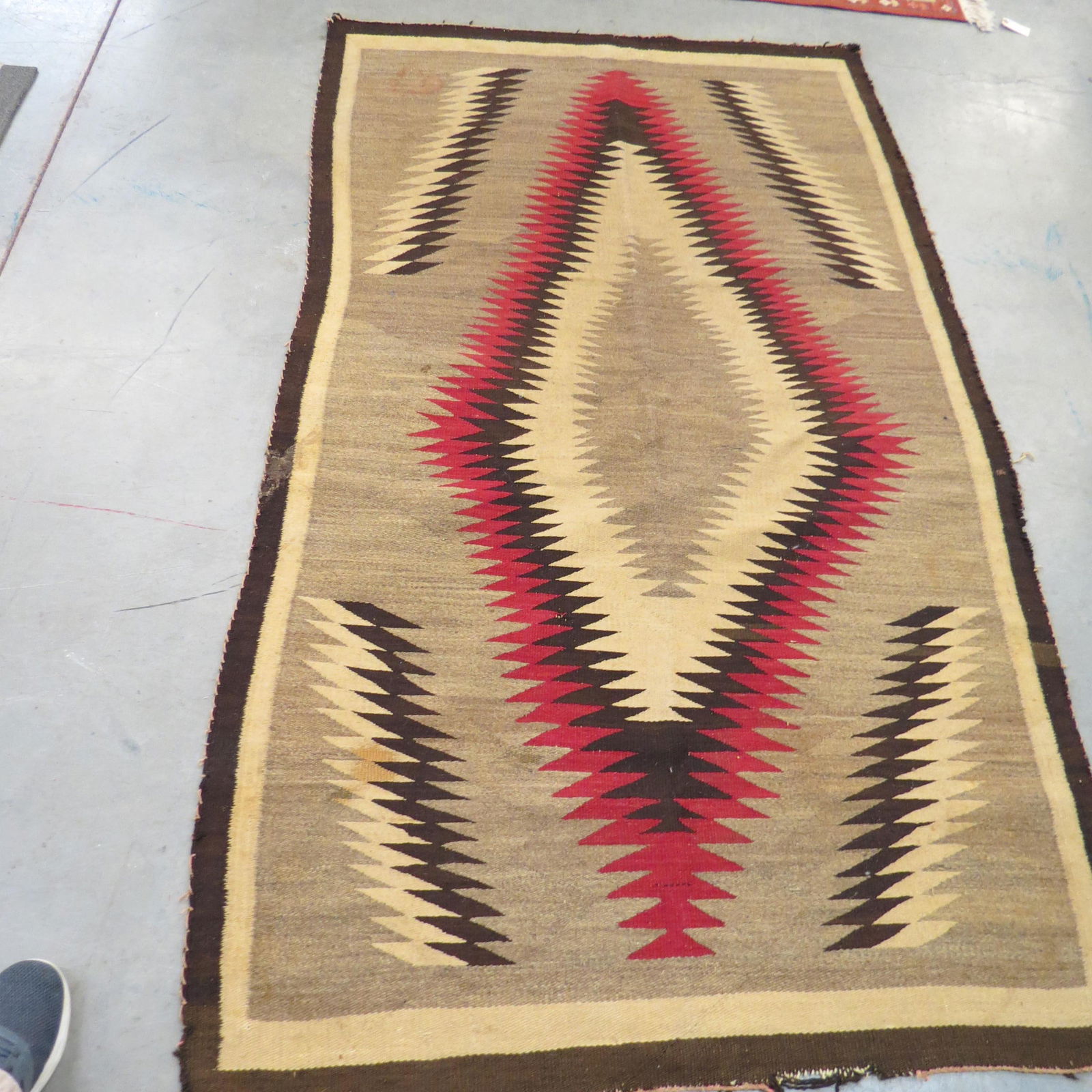 Old Navajo Native American Rug or Blanket, (1 of 6)