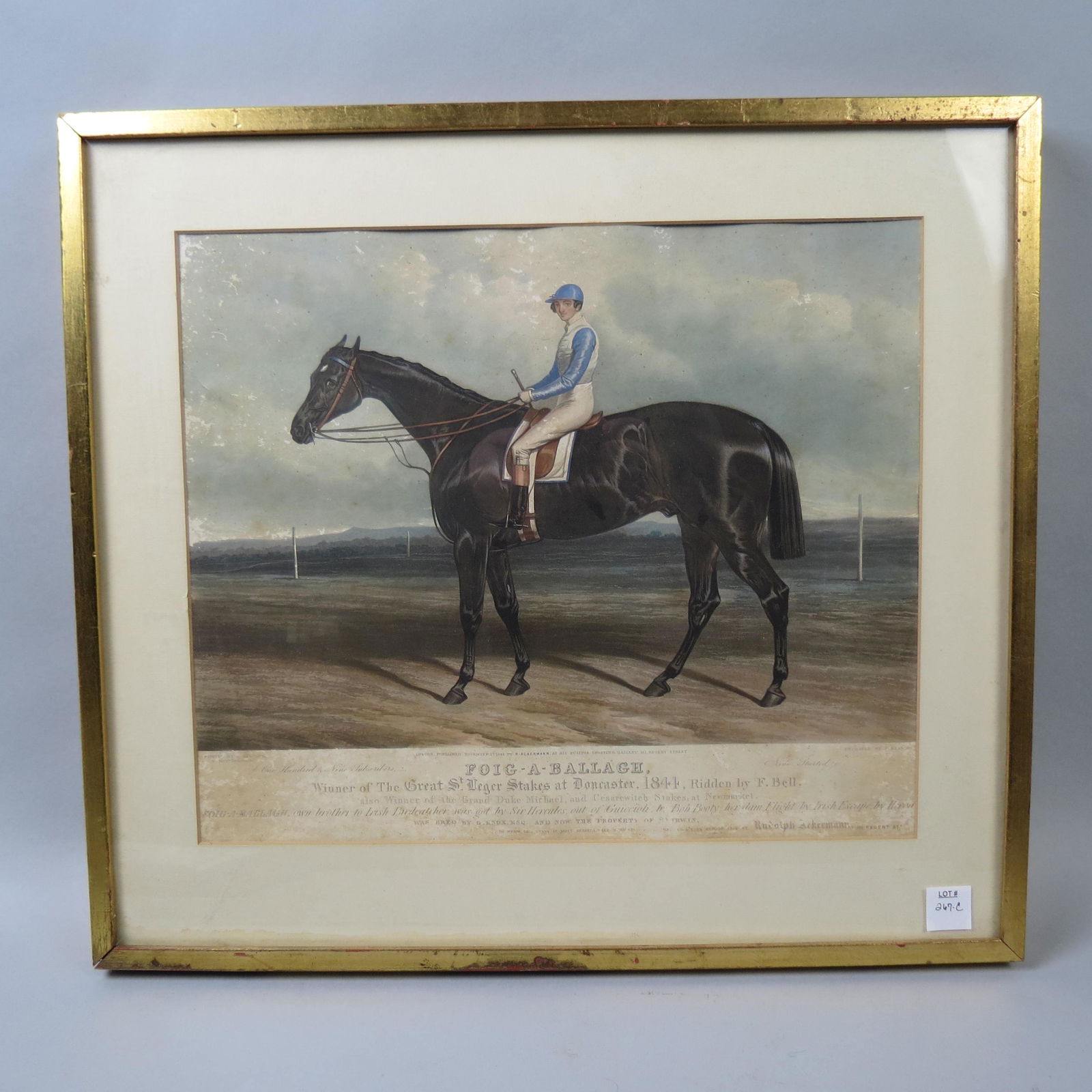 1844 Horse Race Winner Lithograph, (1 of 4)