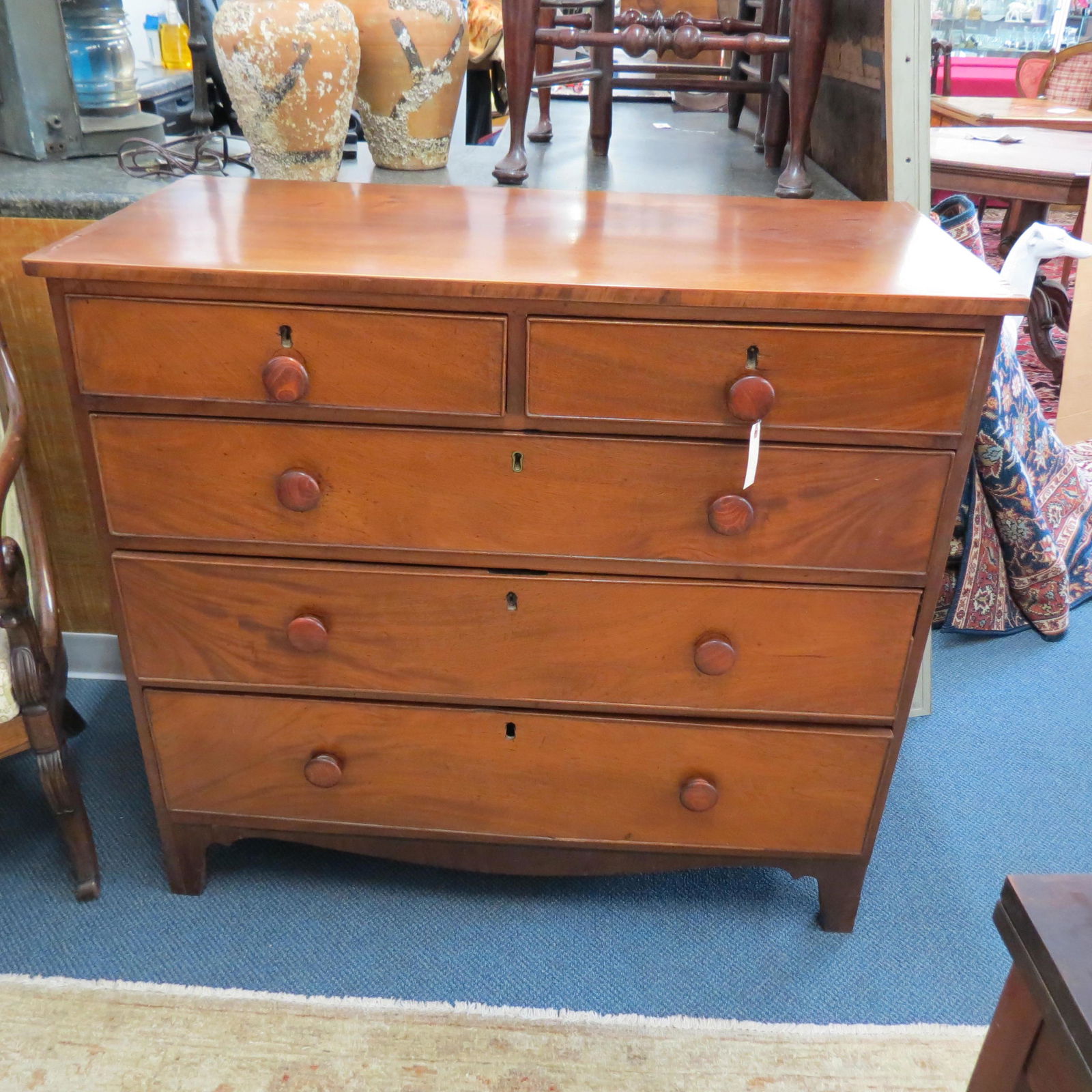 Period Cherry Hepplewhite or Federal Chest, (1 of 8)