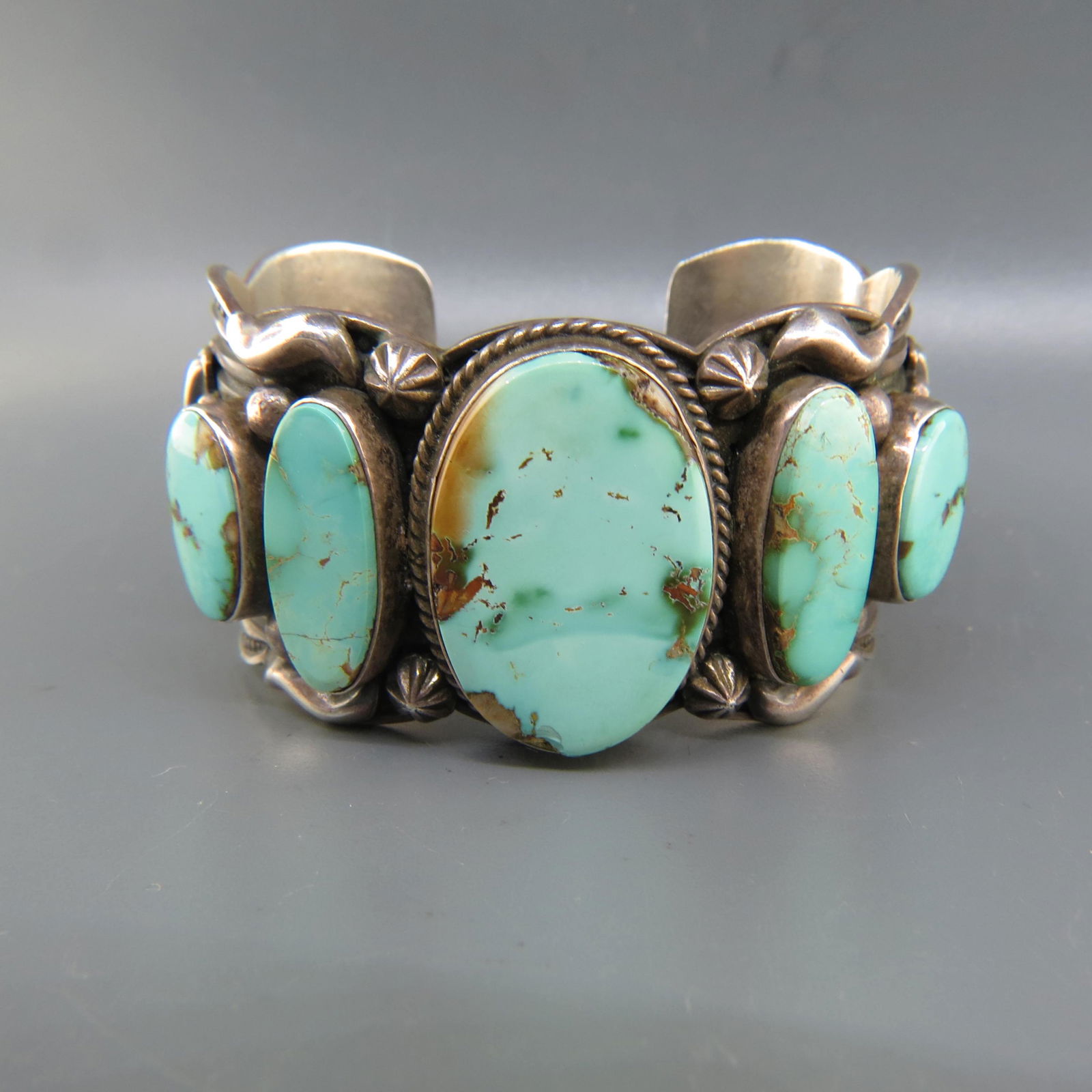 Albert Jake Navajo Turquoise & Sterling Bracelet, (1 of 4)