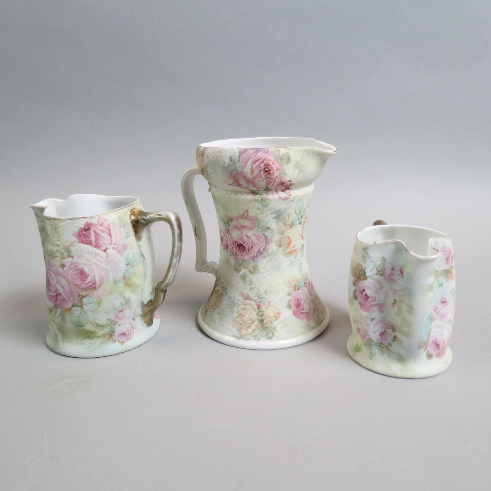 3 Royal Bayreuth Porcelain Rose Tapestry Pitchers, (1 of 6)