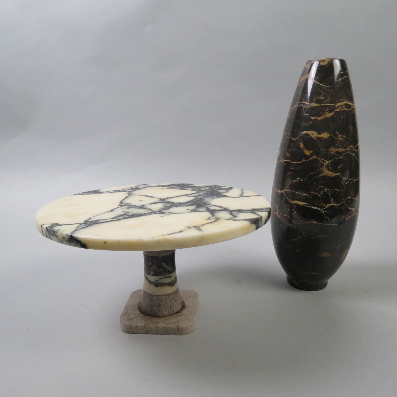 2 Stone Items including a 12" Vase, (1 of 4)