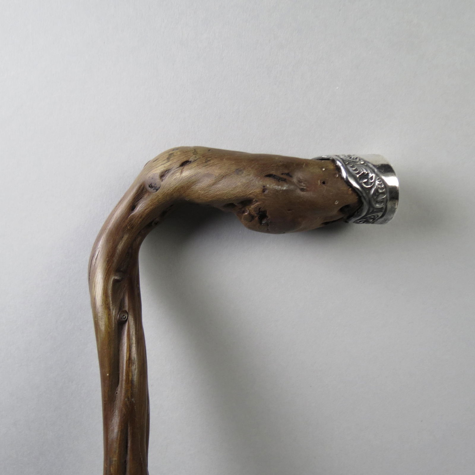 Antique Wood & Sterling Silver Cane, (1 of 7)
