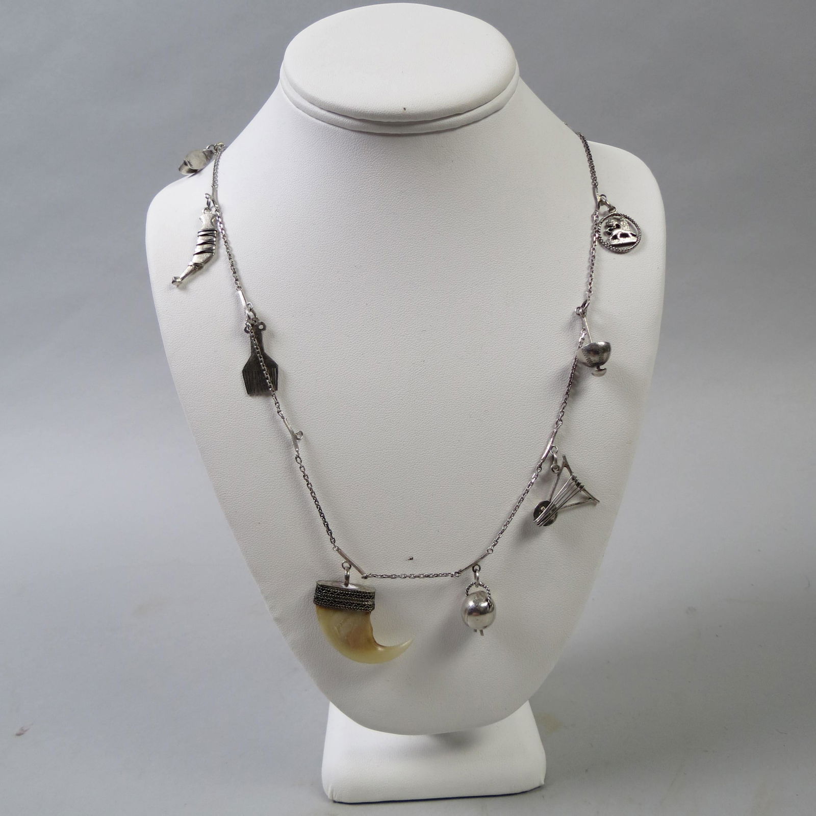 Sterling Silver Charm Necklace, (1 of 6)