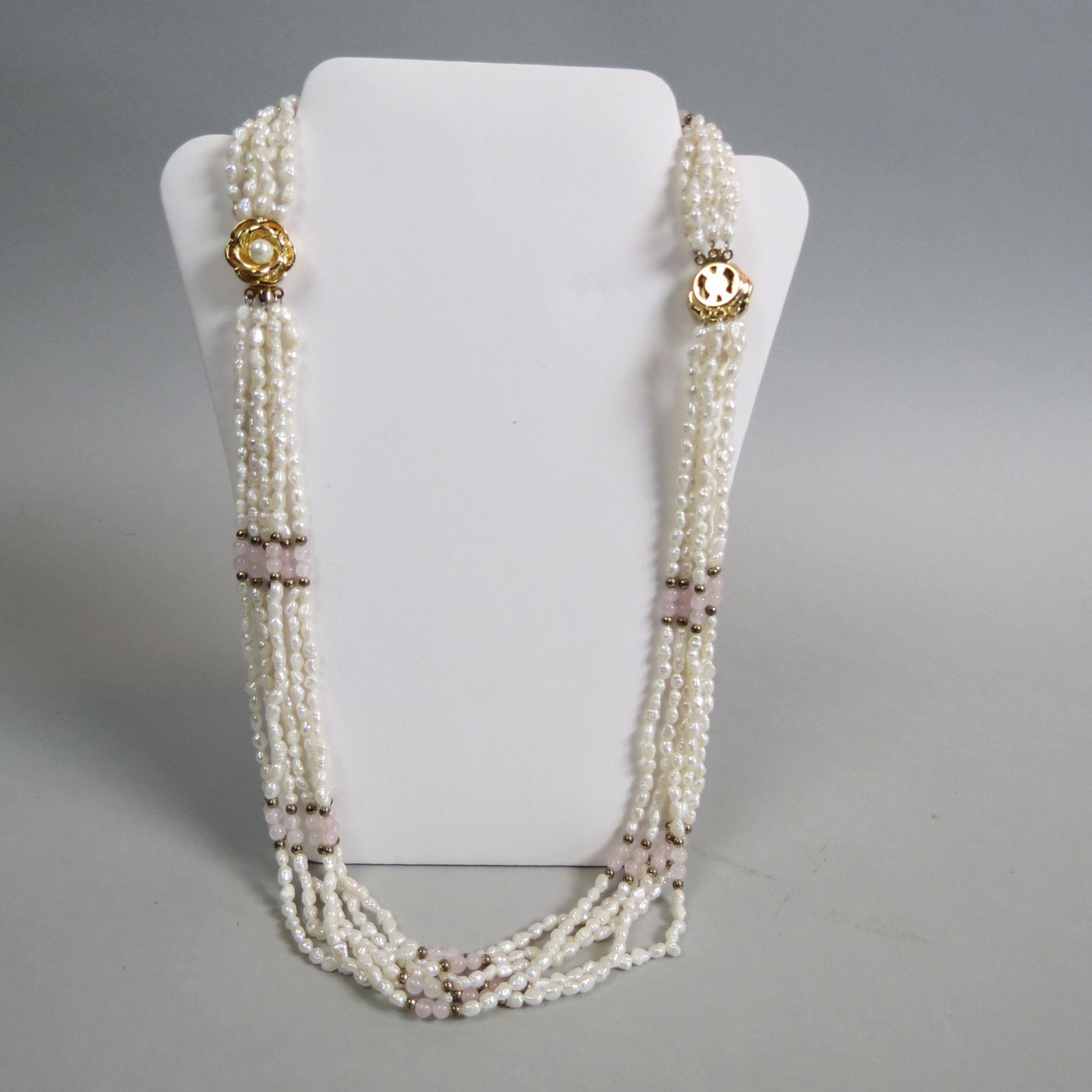 Pearl & Rose Quartz Bead Necklace & Bracelet, (1 of 5)