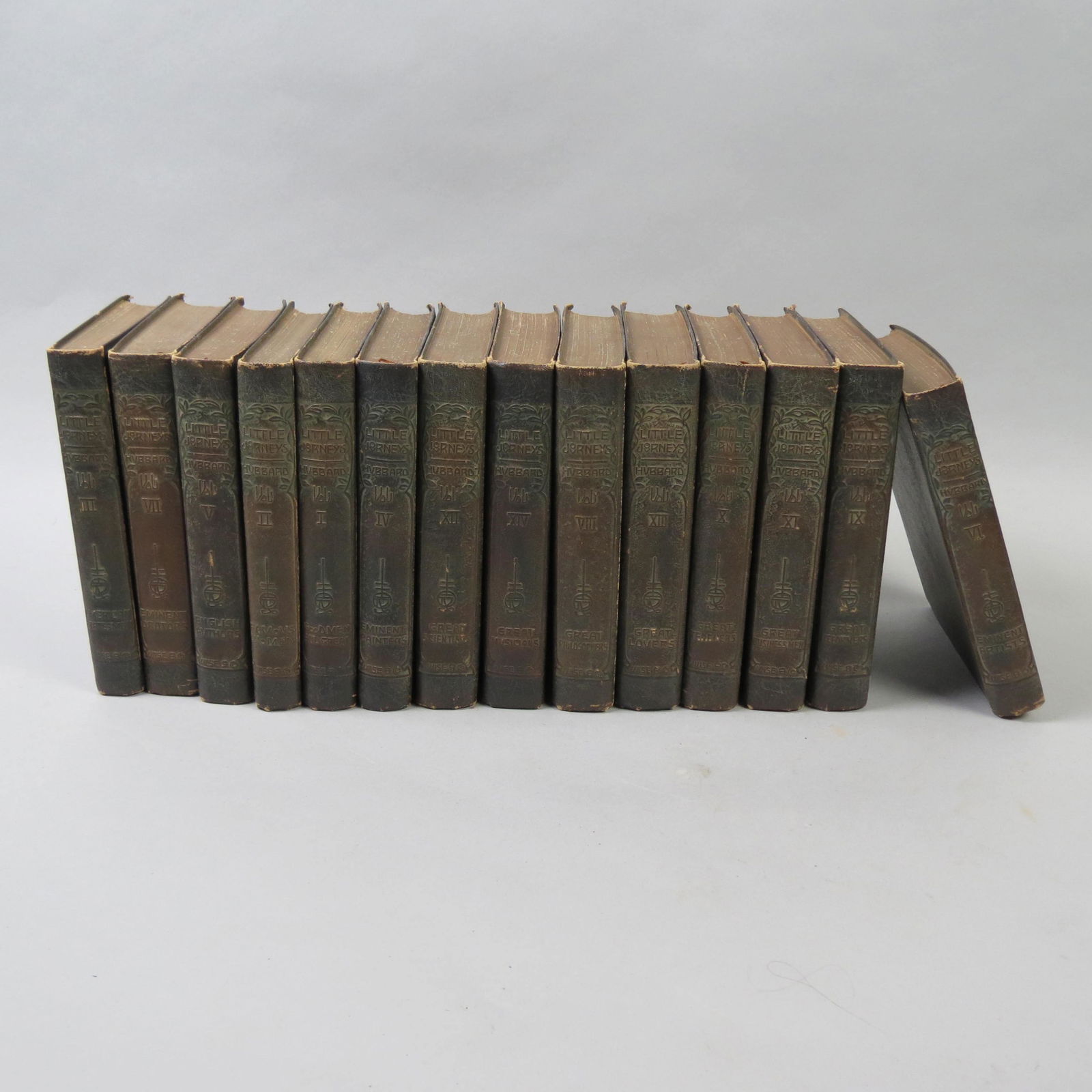 14 Volume Roycroft Books "Little Journeys",: by Elbert Hubbard, Memorial edition.