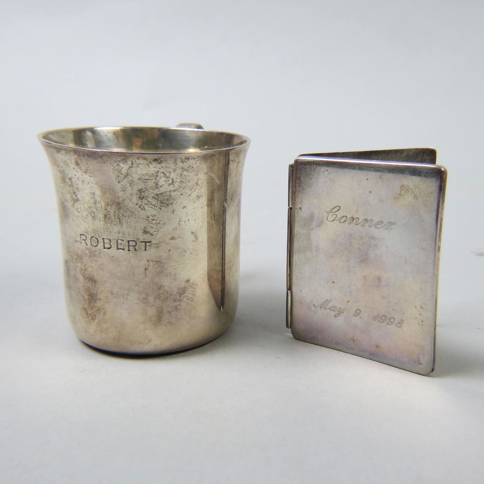 Tifany Sterling Silver Baby Cup & Photo Book Frame (1 of 4)