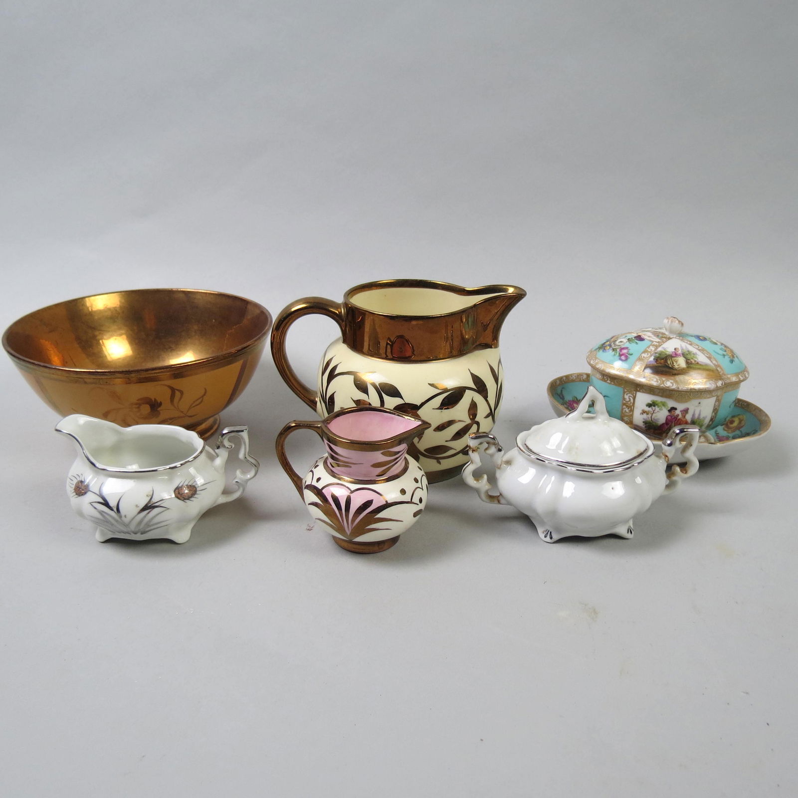 6 pcs. of Estate Porcealins including Meissen (1 of 5)