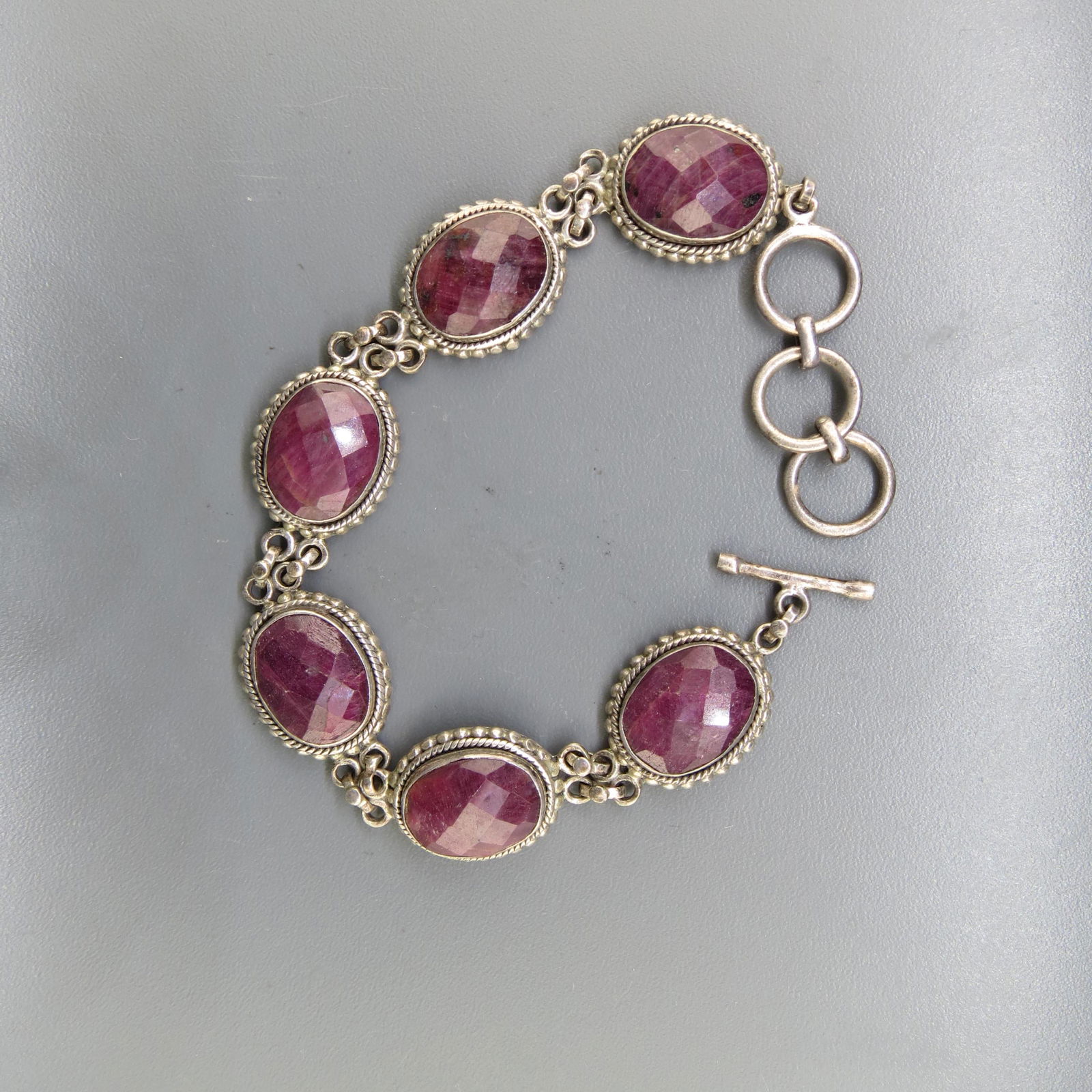 Ruby & Sterling Bracelet, (1 of 5)
