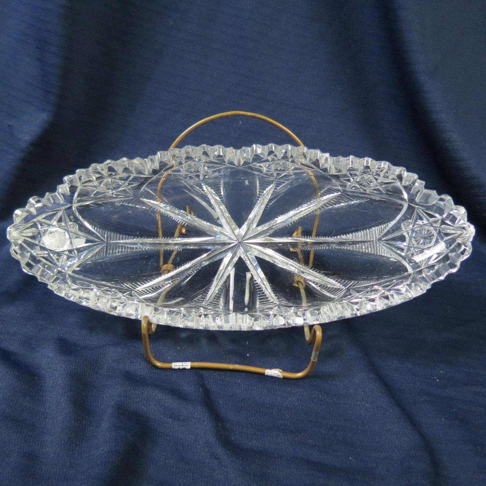 Brilliant Period Cut Glass Celery Dish, (1 of 4)