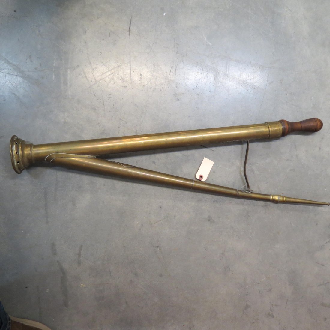 Antique Brass Pump, V shape style (1 of 1)