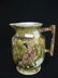 389A: Victorian Majolica Pottery Pitcher, raised bird