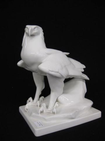 K.P.M. Porcelain Figurine of a Hawk ,: excellent.white overglaze, 11", excellent.