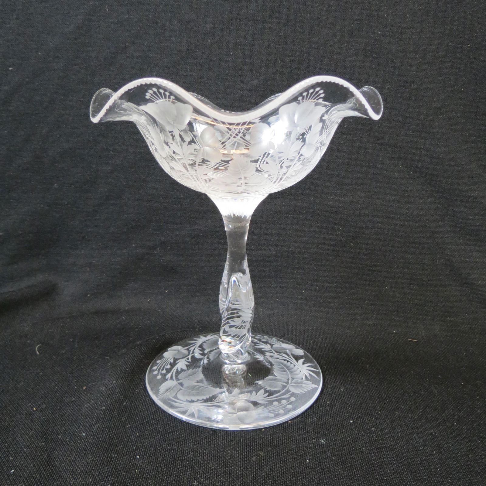 Libbey Engraved Glass Compote (1 of 7)