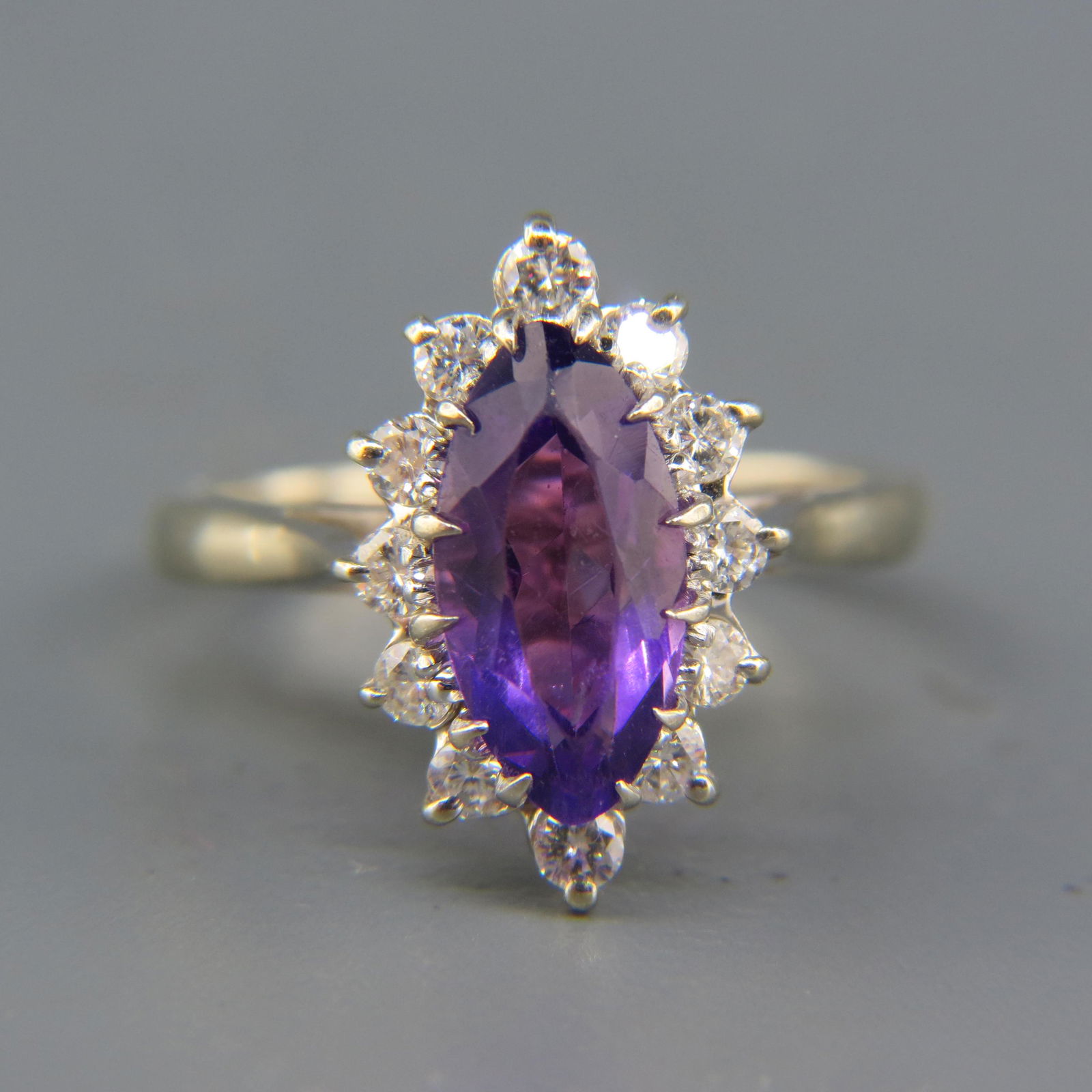 Amethyst & Diamond 14K Gold Ring (1 of 7)