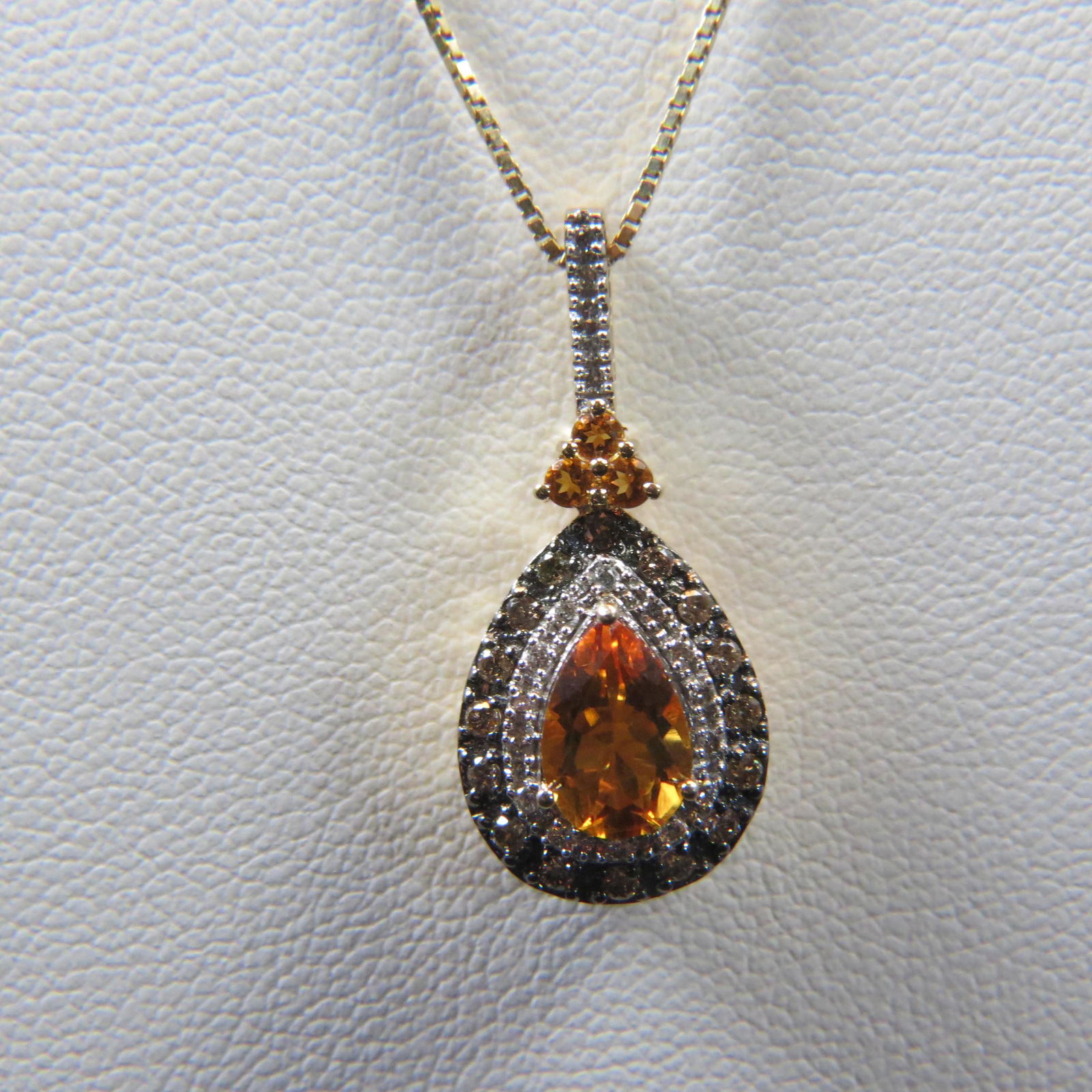 Citrine & Diamond 14K Gold Pendant (1 of 5)
