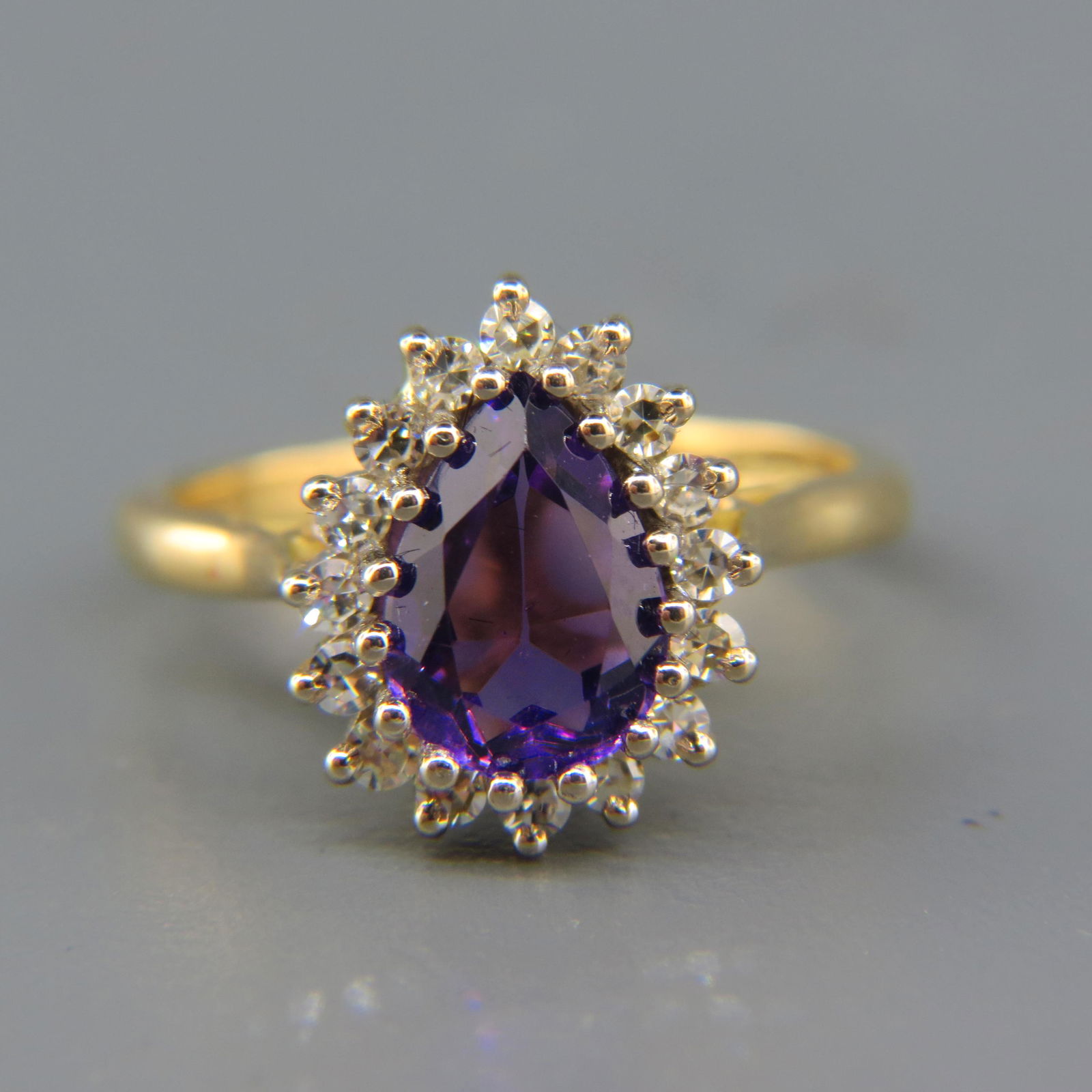 Amethyst & Diamond 18K Gold Ring (1 of 7)