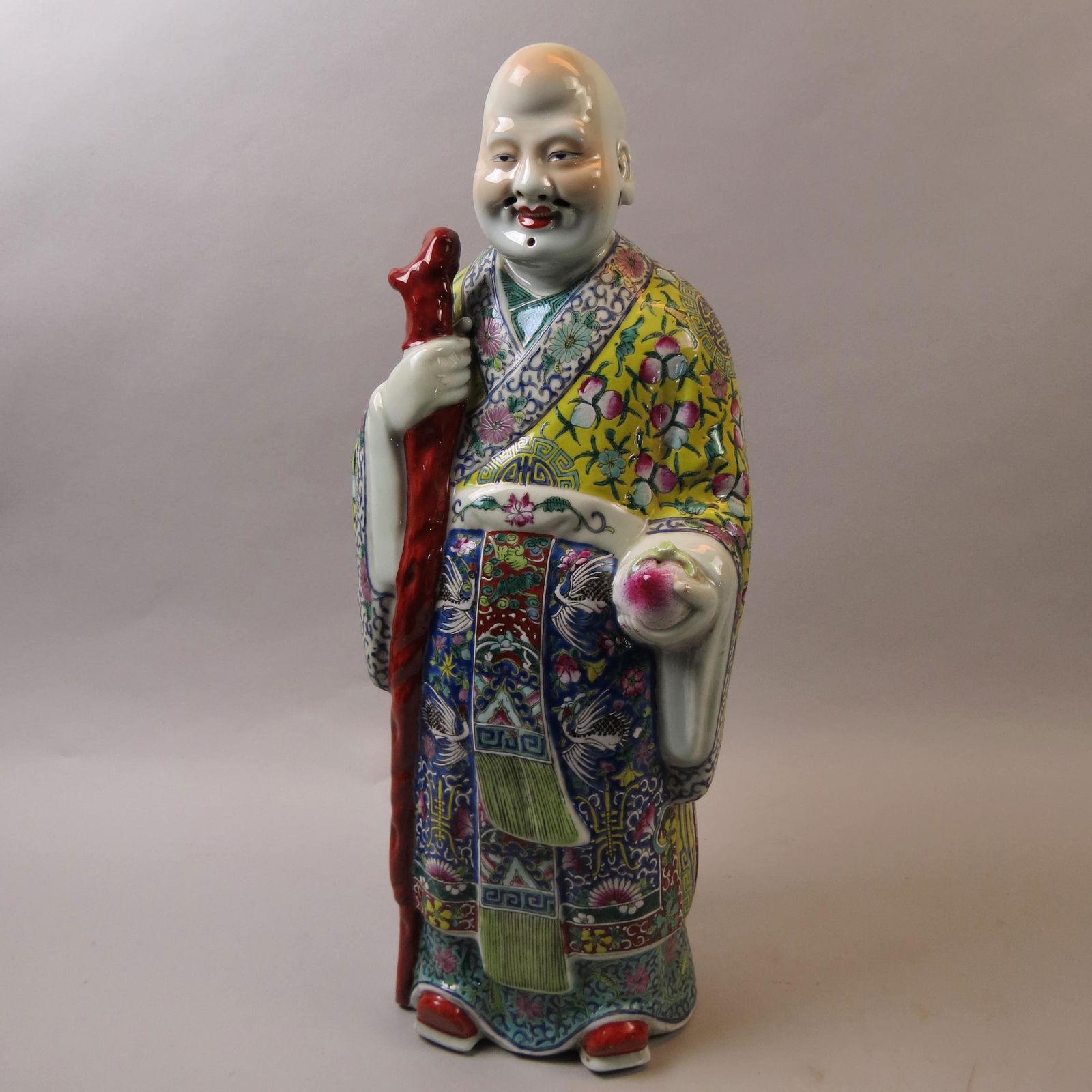 Large Chinese Famille Rose Sun God Statue (1 of 11)