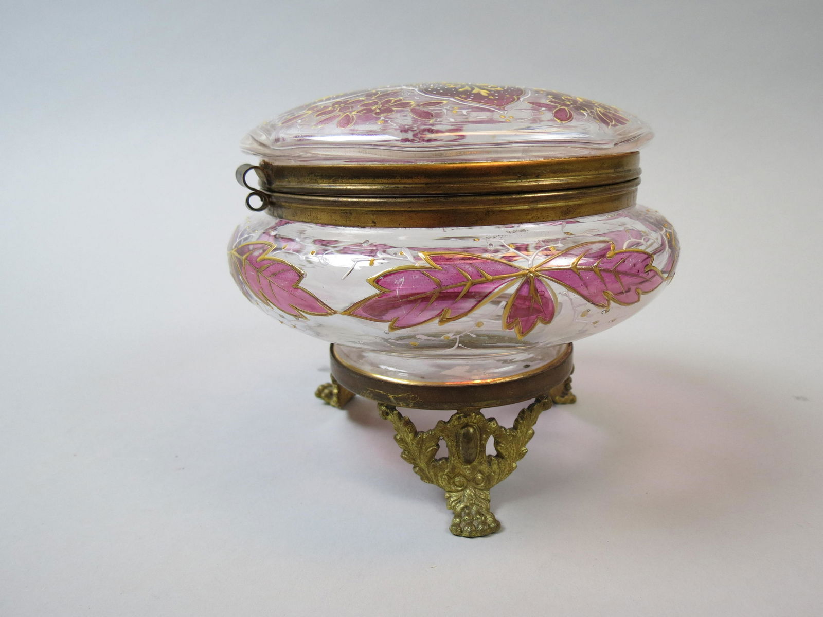 Victorian Art Glass Dresser Box (1 of 7)