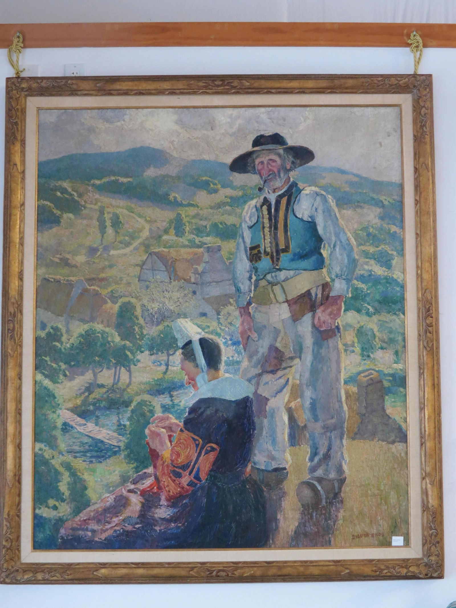 Sigurd Skou, oil, Man in Woman in Countryside (1 of 10)
