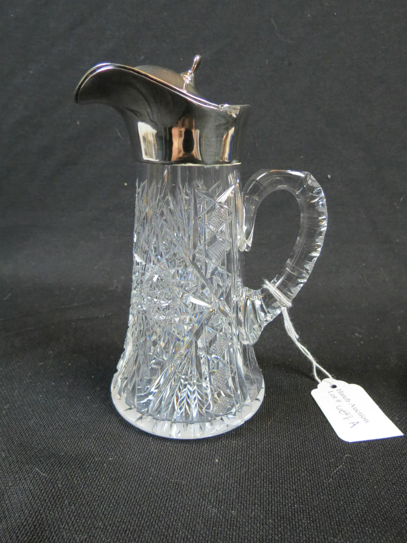 Pairpoint Cut Glass Syrup Pitcher "Elena" Pattern (1 of 4)
