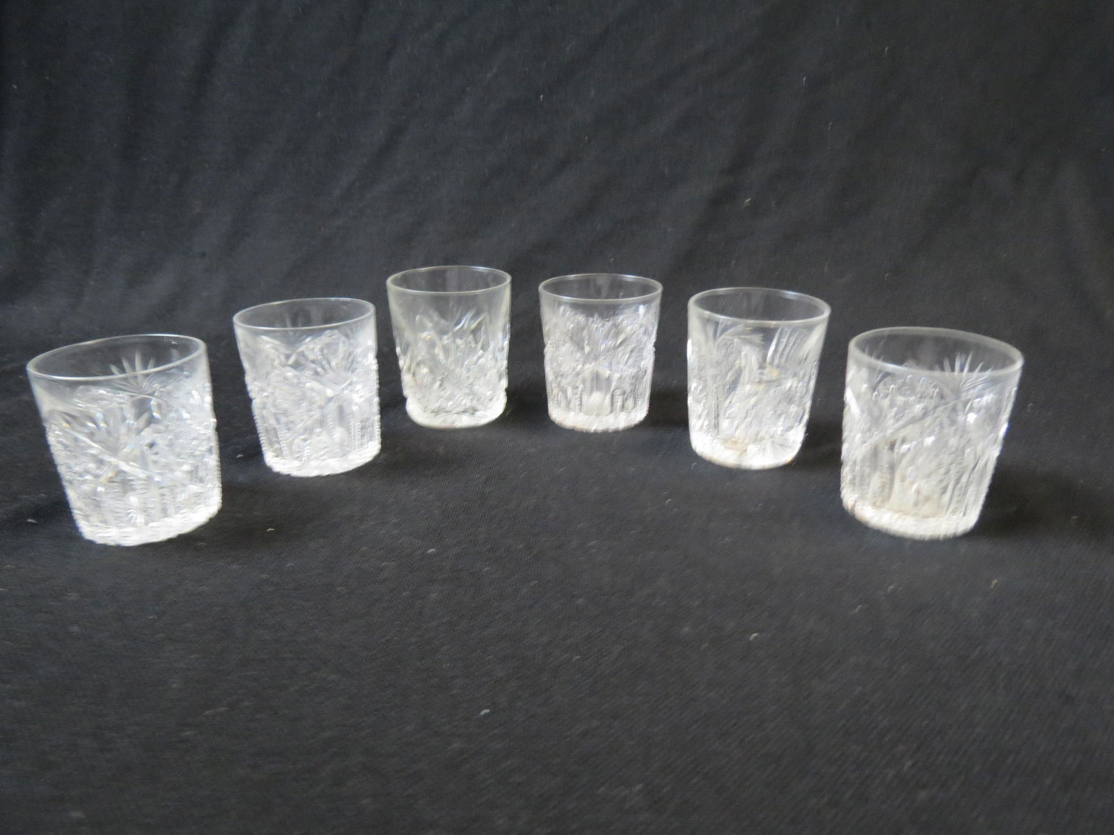 6 Cut Glass Shot Glasses (1 of 6)