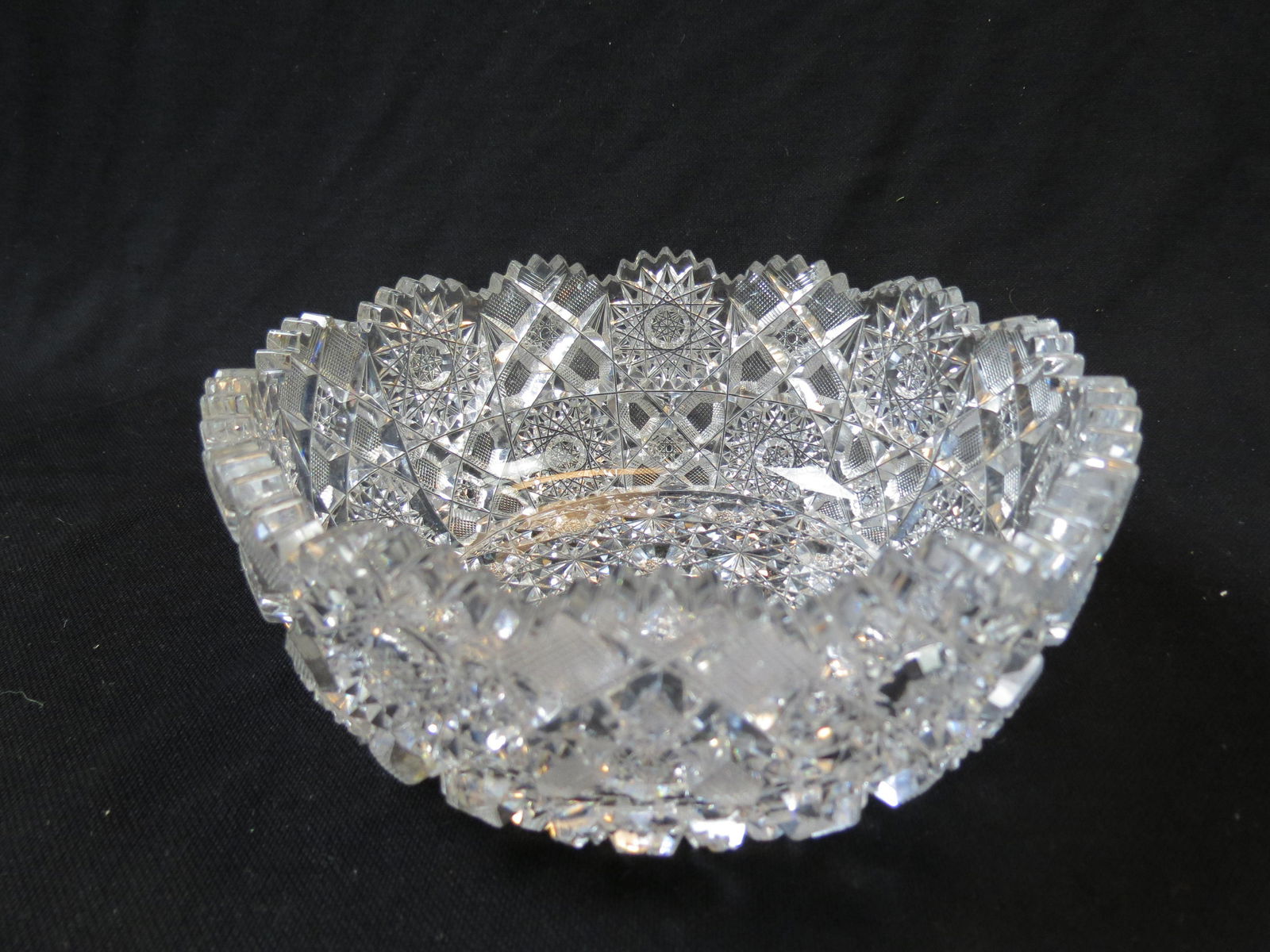Brilliant Period Cut Glass Bowl Hunt's "Royal" Pattern, (1 of 6)