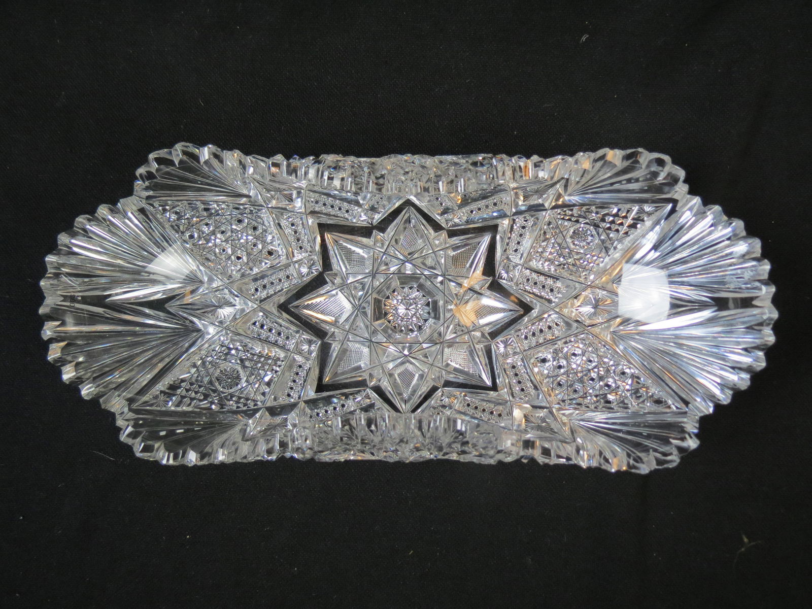 Libbey Cut Glass Celery Dish "Imperial" (1 of 6)